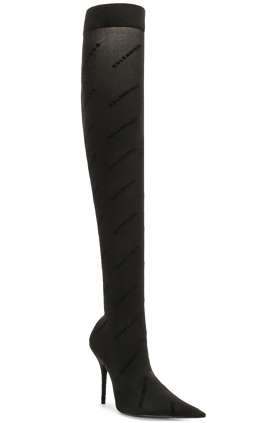 Balenciaga Naked Over The Knee Boot In Black Fwrd