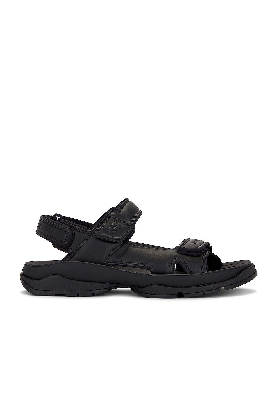 Image 1 of Balenciaga Tourist Fake Leather Sandal in Black