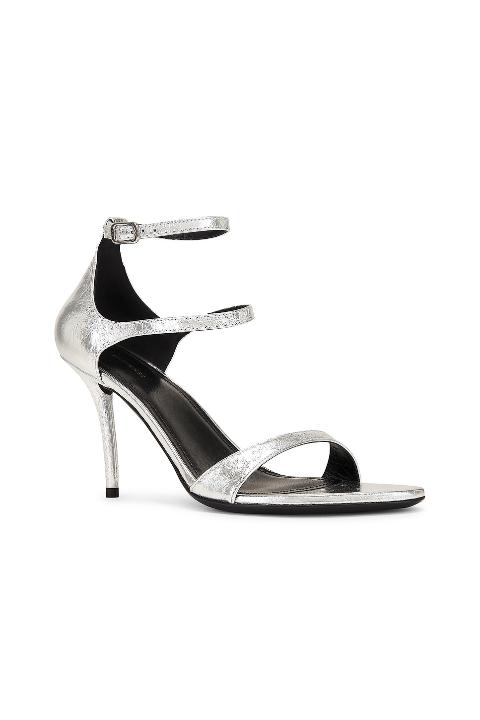 Shop Balenciaga M85 Honey Sandal Heel In Silver