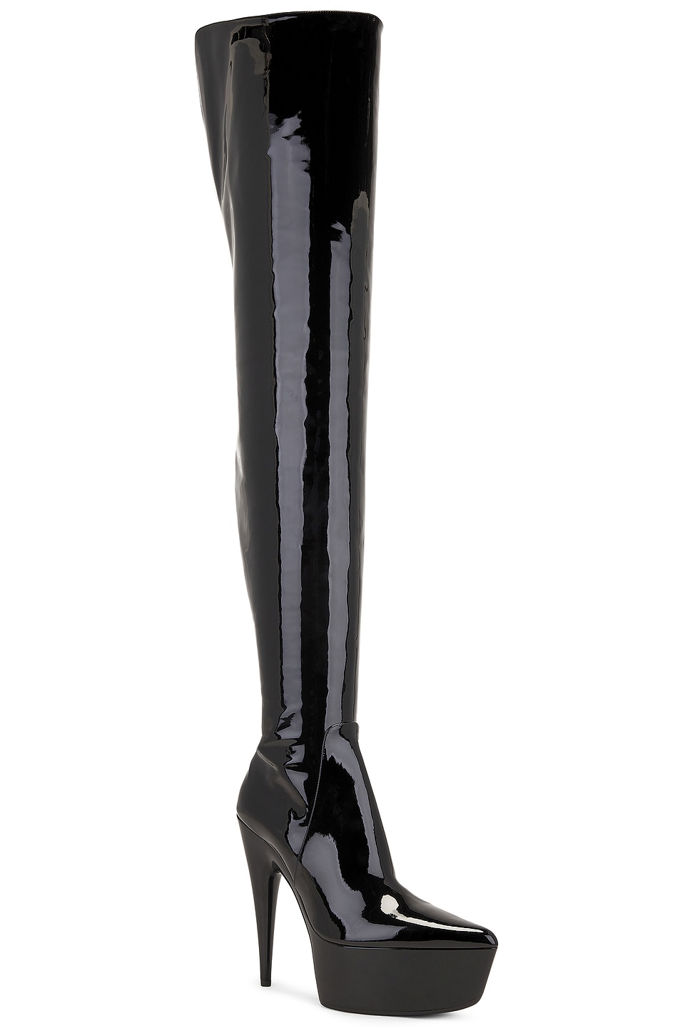 Shop Balenciaga H150 Sunset Over The Knee Boot In Black