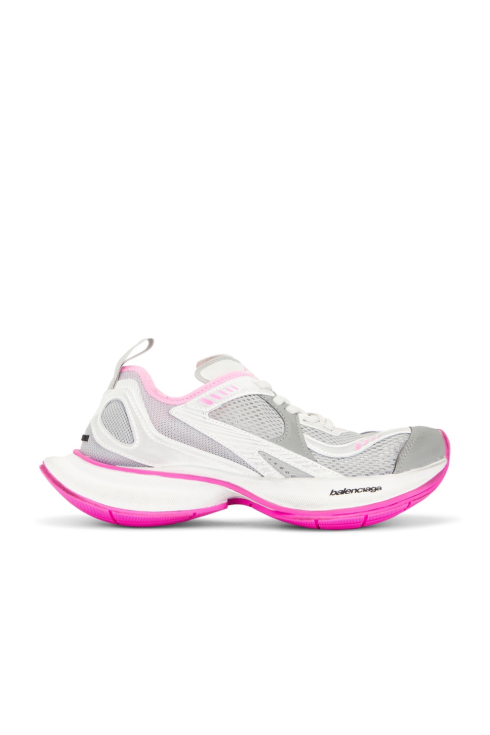 Shop Balenciaga Circuit Sneaker In Grey  White  & Pink