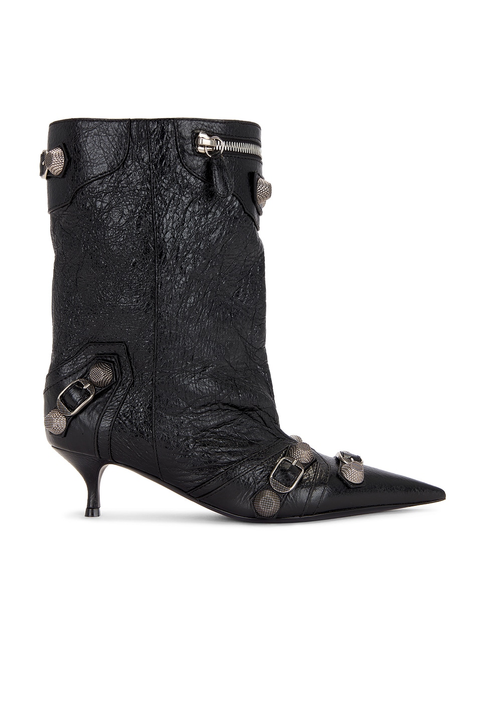 Image 1 of Balenciaga Cagole Wide L50 Bootie in Black & Silver