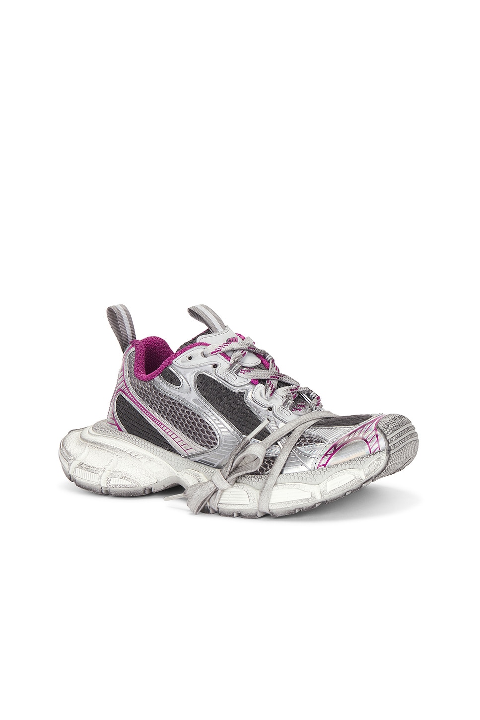 Shop Balenciaga 3xl Sneaker In Grey  White & Pink