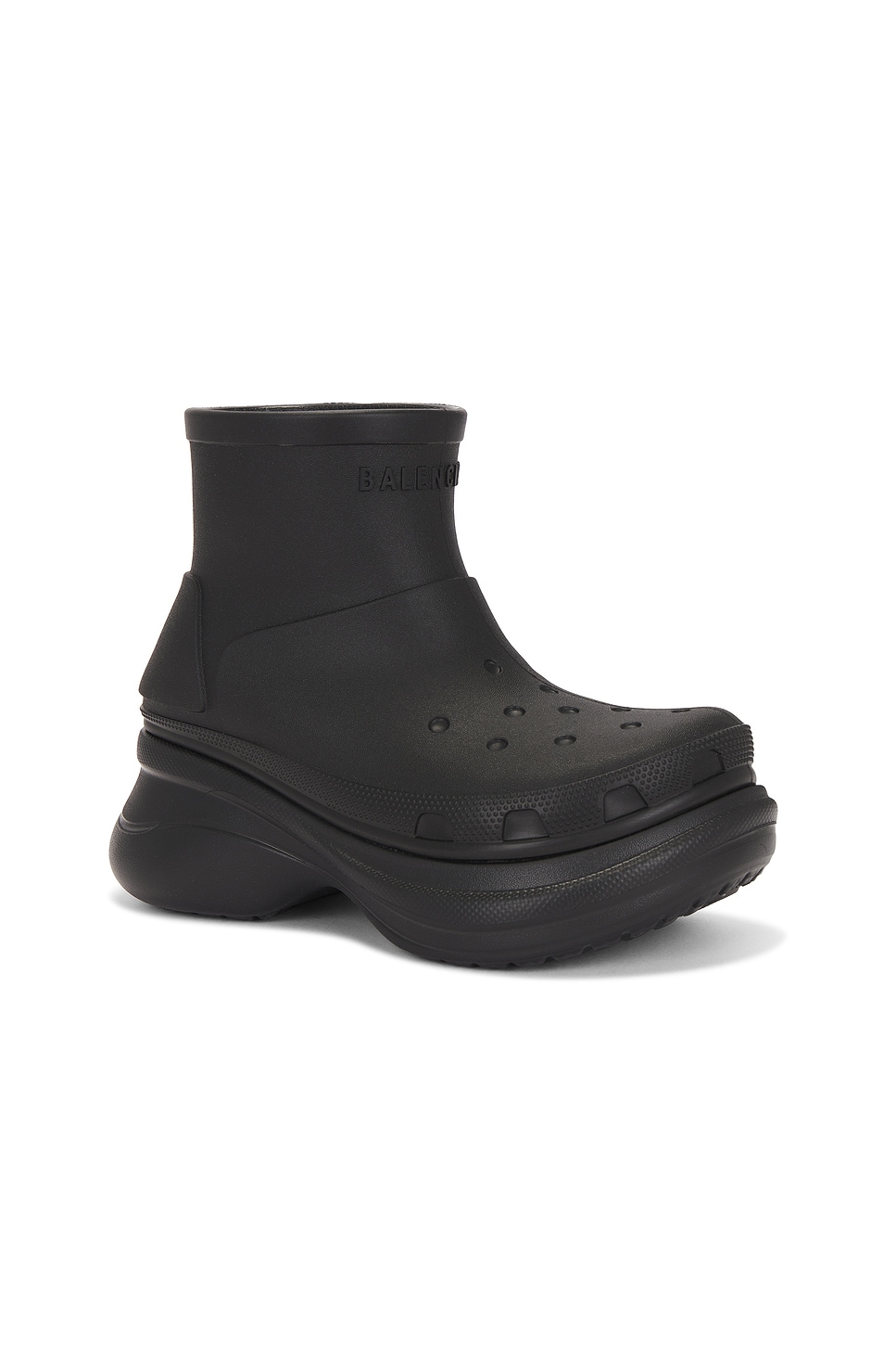 Shop Balenciaga Crocs Bootie In Black