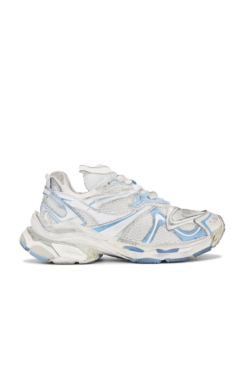 Shop Balenciaga Runner 2 Sneaker In White Light Blue & Grey