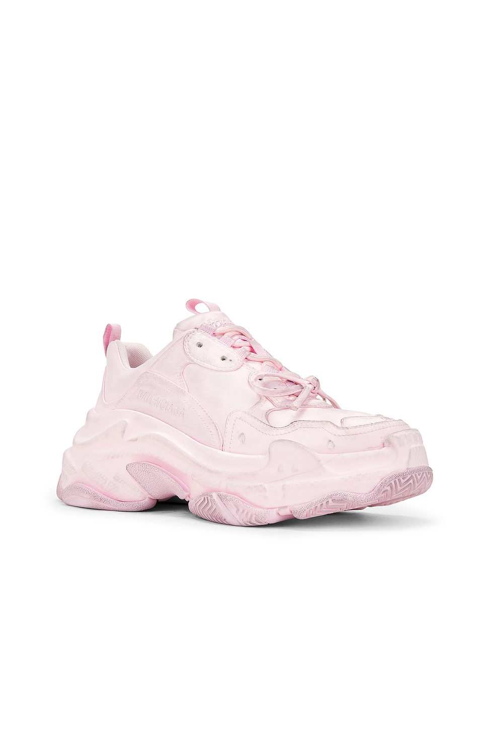 Balenciaga Triple S Fabric Trainer Sneakers In Petal Pink