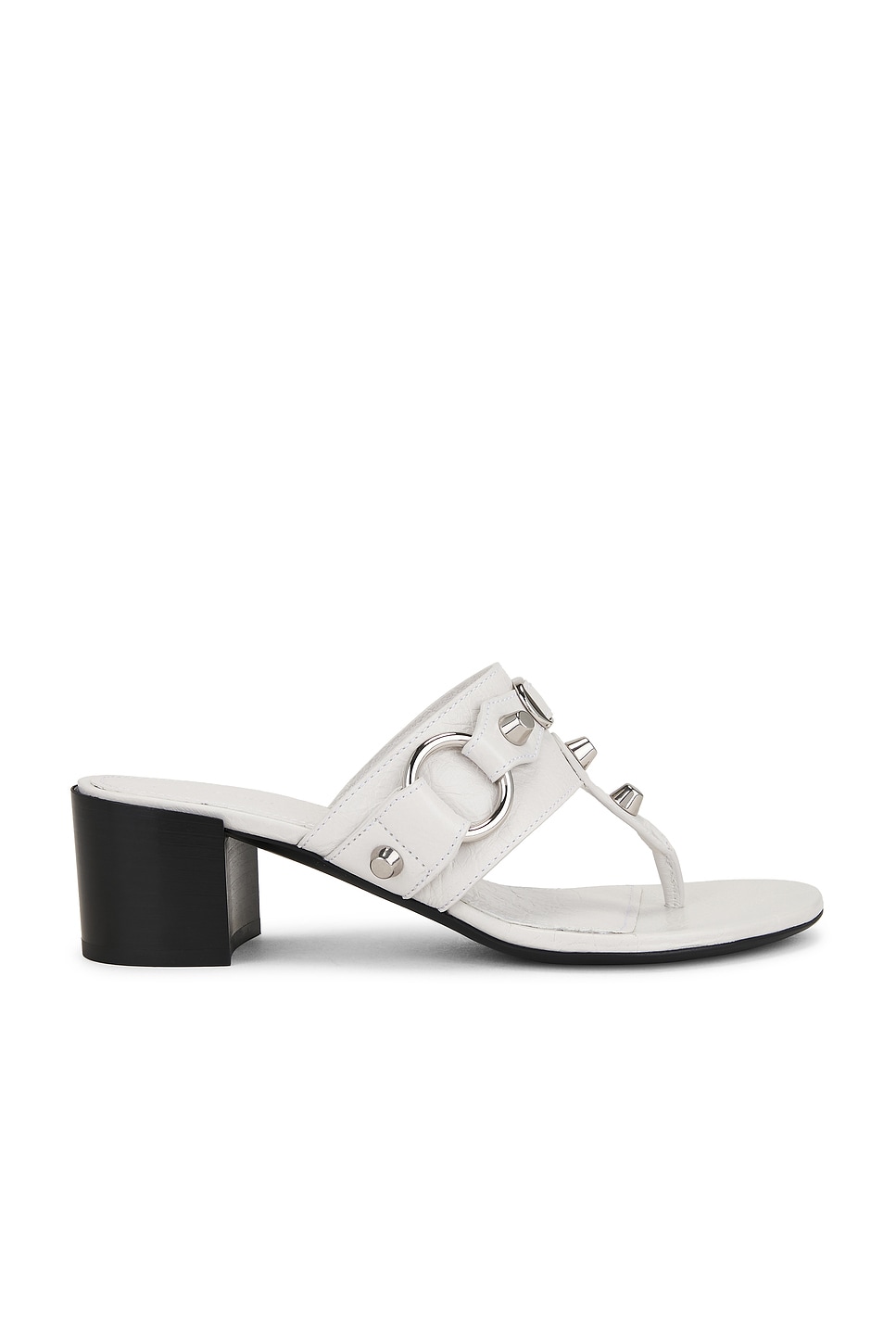 Image 1 of Balenciaga City Thong Sandal in White & Silver