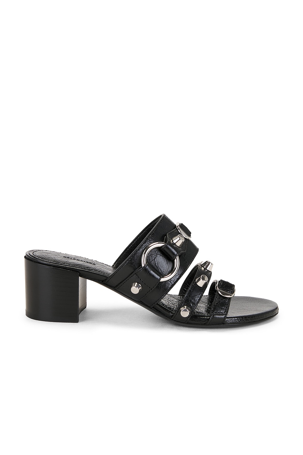 Image 1 of Balenciaga City Sandal in Black & Silver