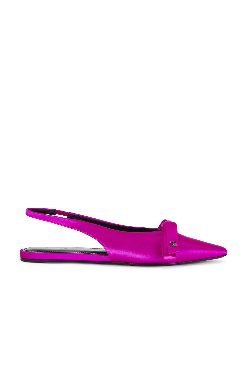 Image 1 of Balenciaga Nano Bow Slingback in Pink & Silver