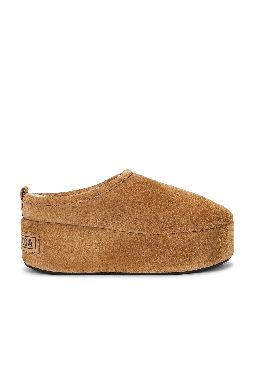 Image 1 of Balenciaga Alaska Platform Slide in Brown & White