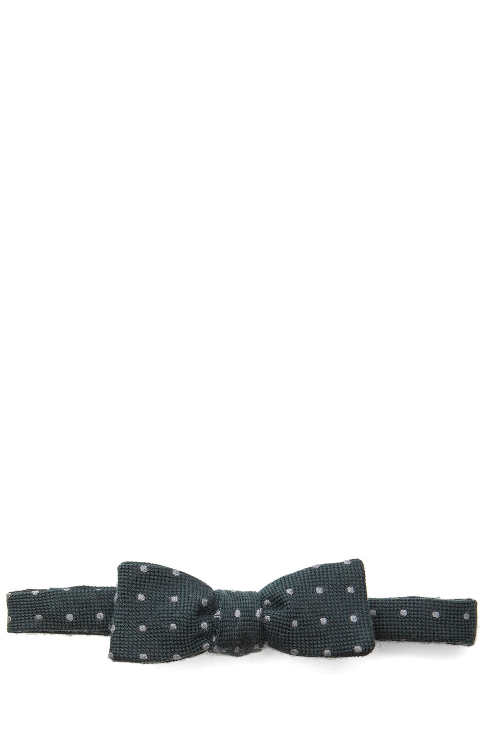 Image 1 of Band of Outsiders Wool Polka Dot Bow Tie in Sycamore
