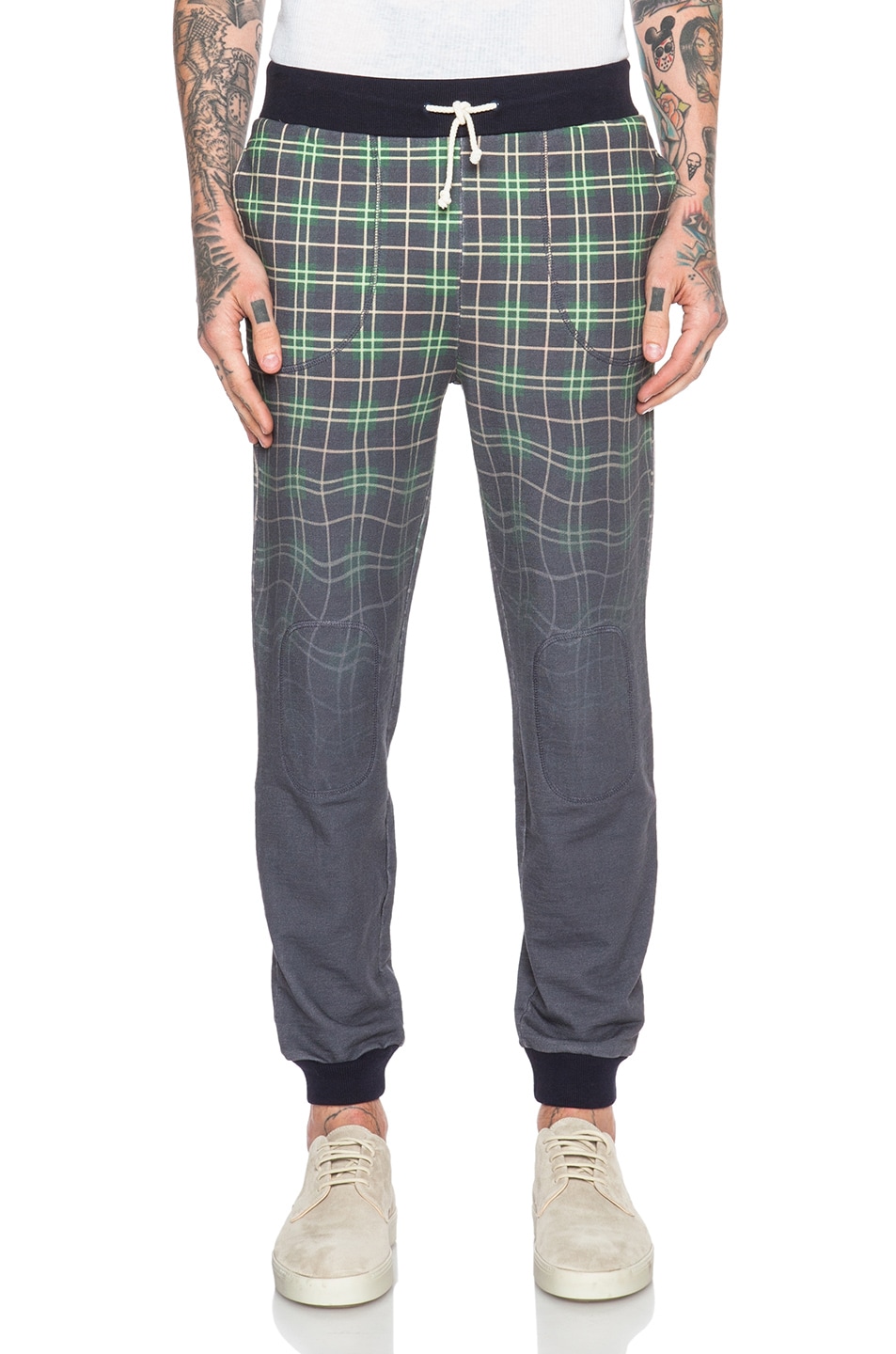 Image 1 of Band of Outsiders Melting Plaid Sweatpants in Multicolor