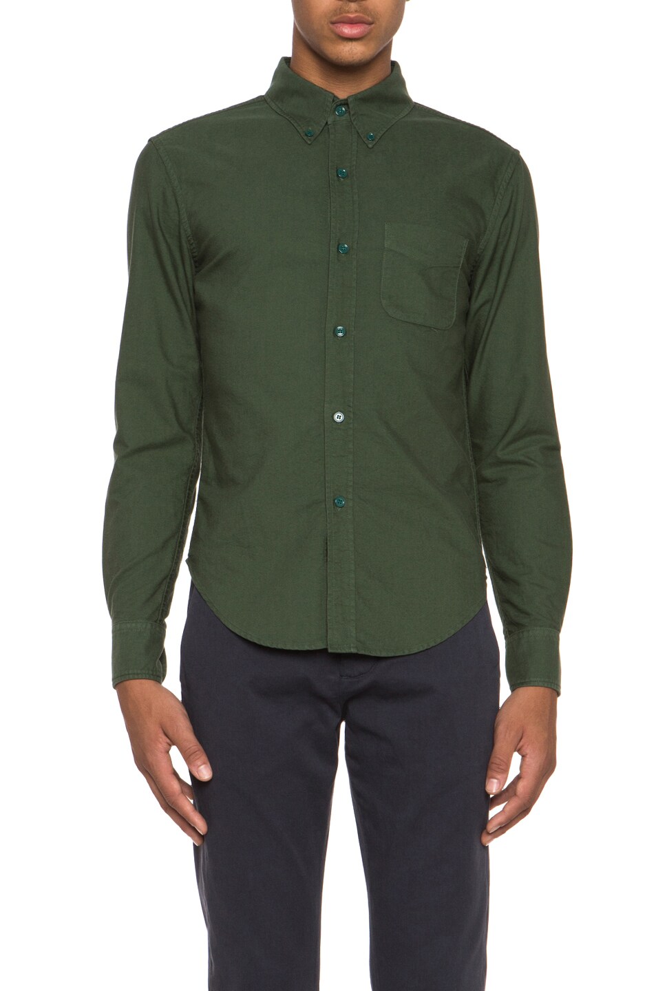 Image 1 of Band of Outsiders Long Sleeve Button Down in Sycamore