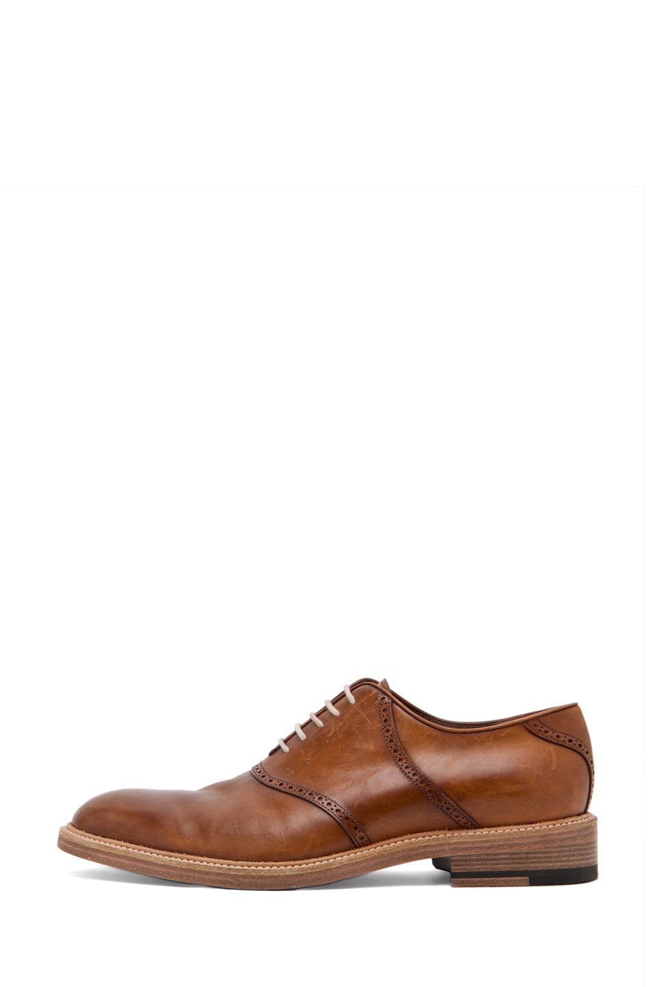 Image 1 of Band of Outsiders 5 Hole Shoe in Antique Brown Leather