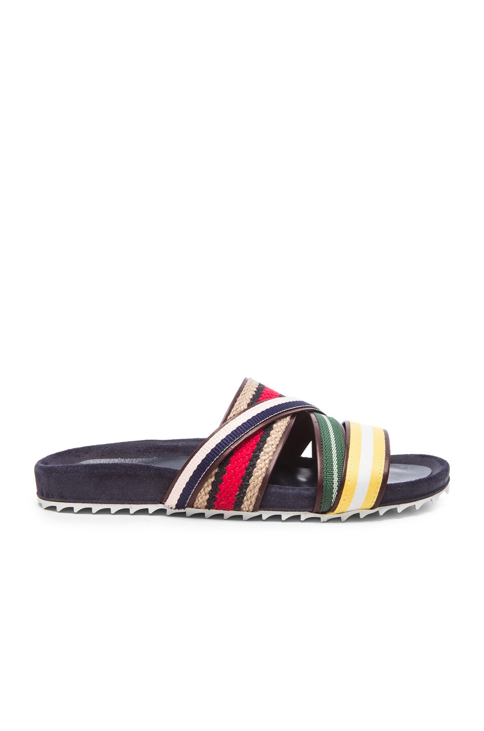 Image 1 of Band of Outsiders Strappy Shower Fabric Slides in Multi