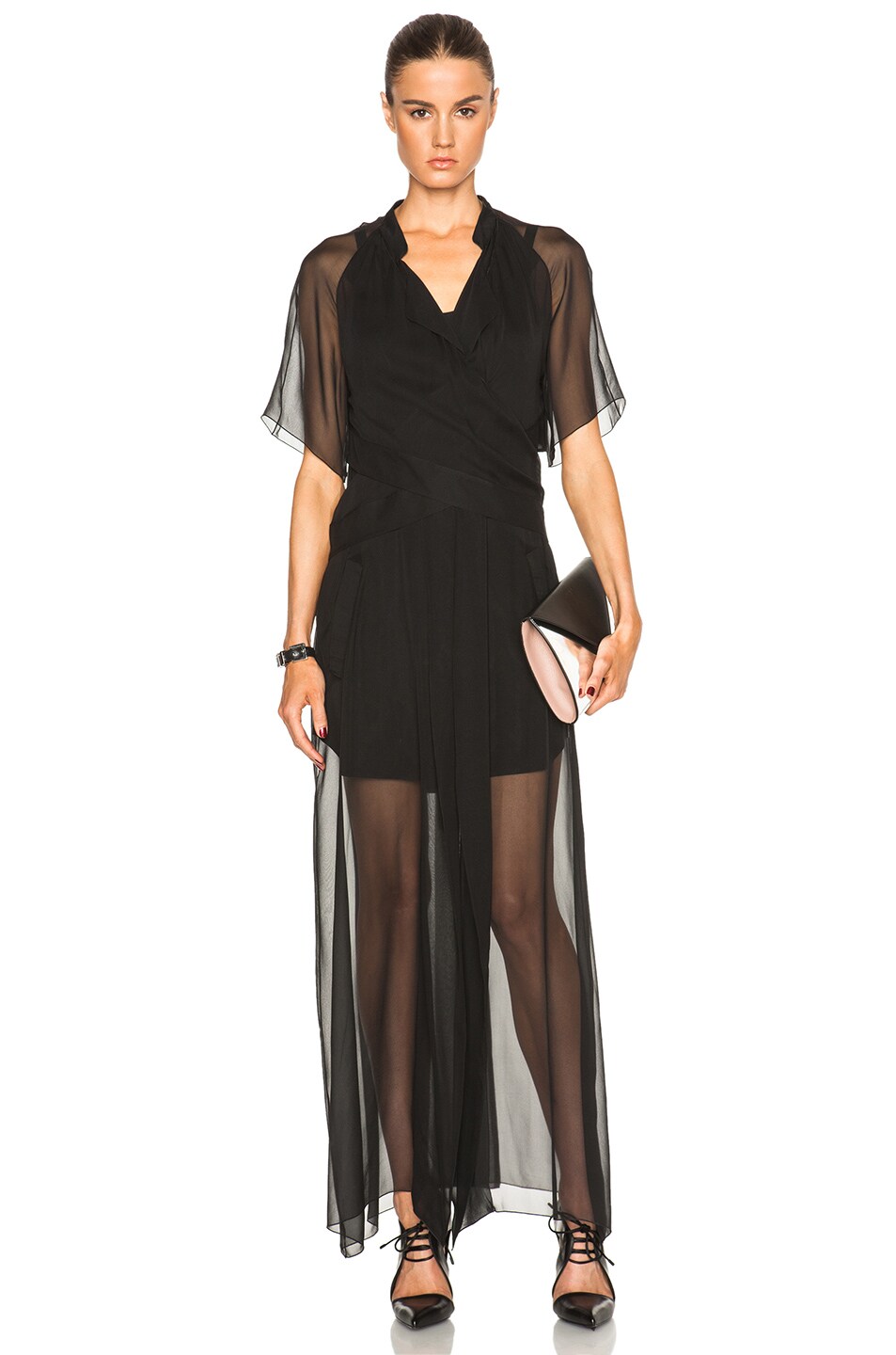 Image 1 of Barbara Bui Sheer Maxi Dress in Black