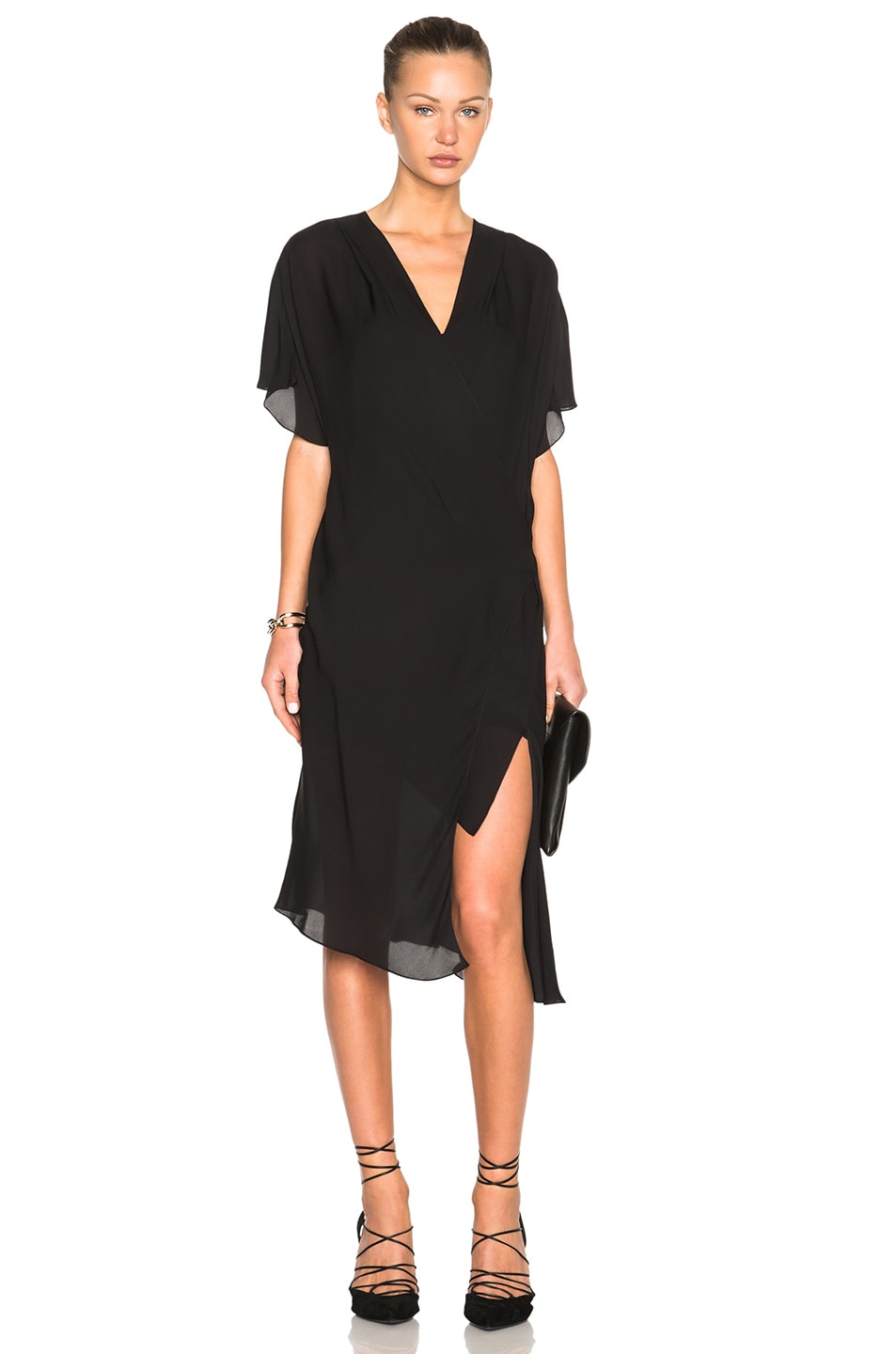 Image 1 of Barbara Bui Wrap Dress in Black