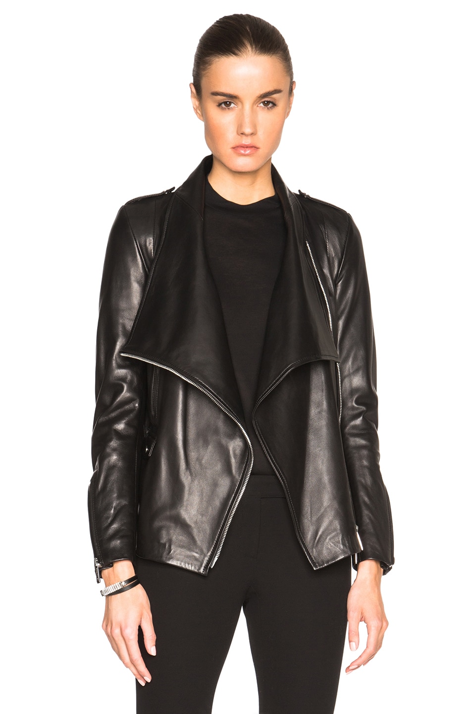 Barbara Bui New Leather Jacket in Black | FWRD