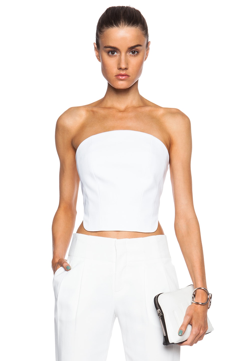 Image 1 of Barbara Bui Strapless Top in White