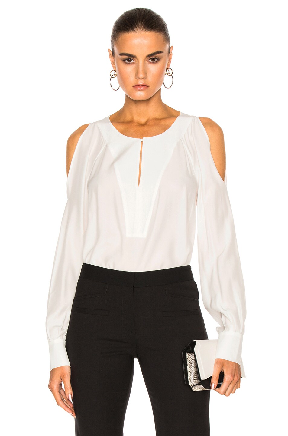 Image 1 of Barbara Bui Open Shoulder Blouse in White