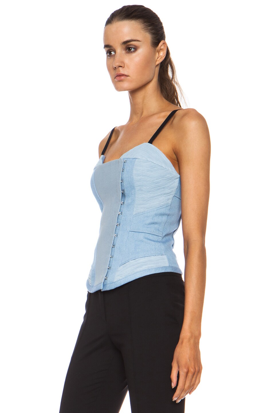 Barbara Bui Bustier Tank in Light Blue | FWRD