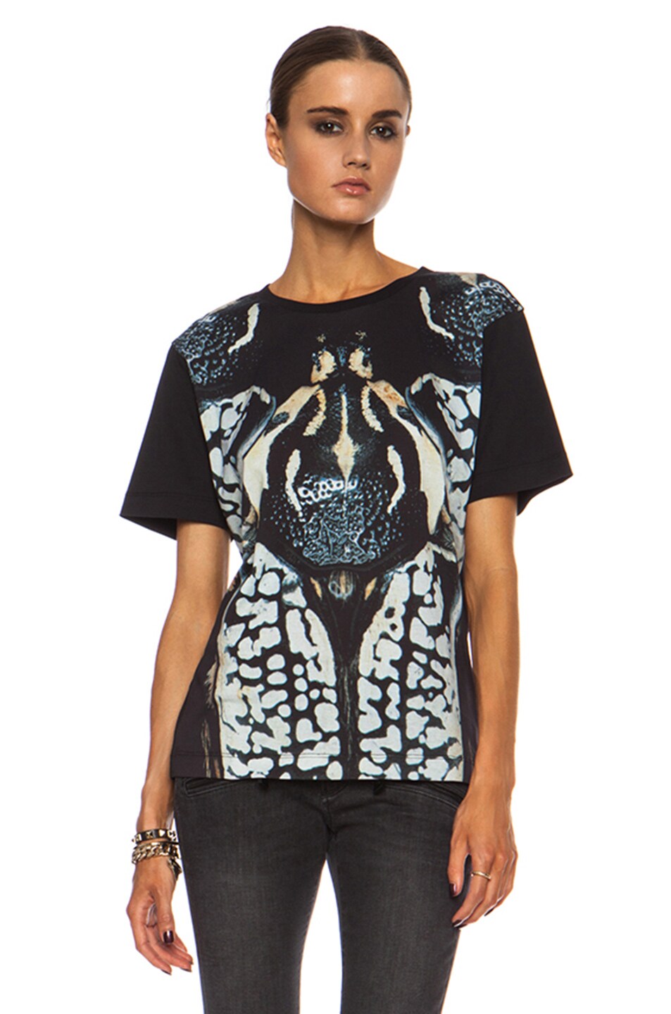 Image 1 of Barbara Bui Graphic Cotton Tee in Black