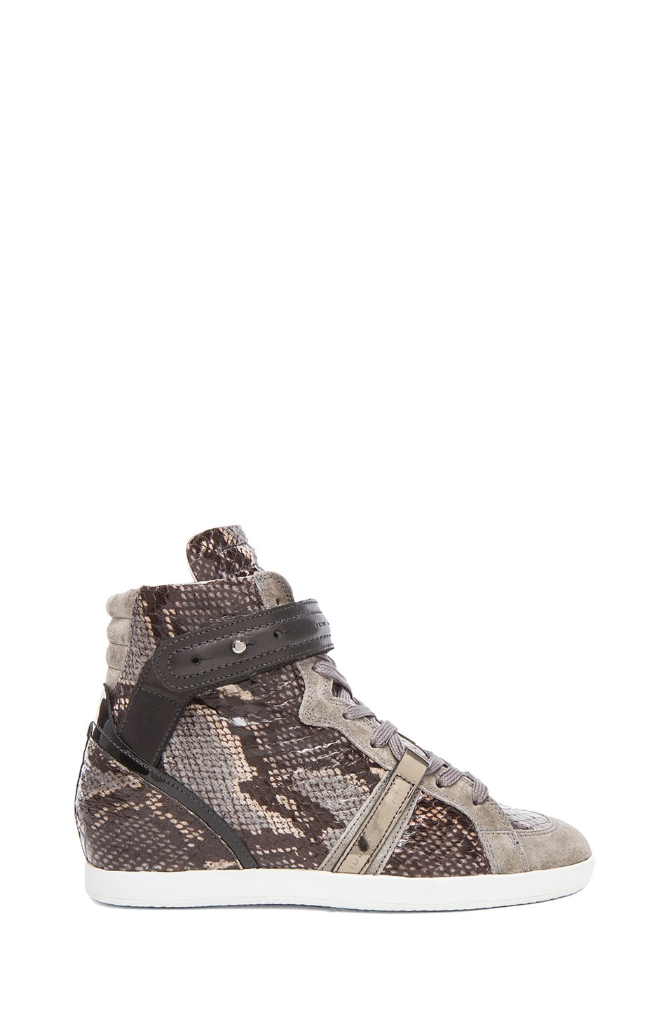 Image 1 of Barbara Bui Printed Watersnake Sneakers in Grey