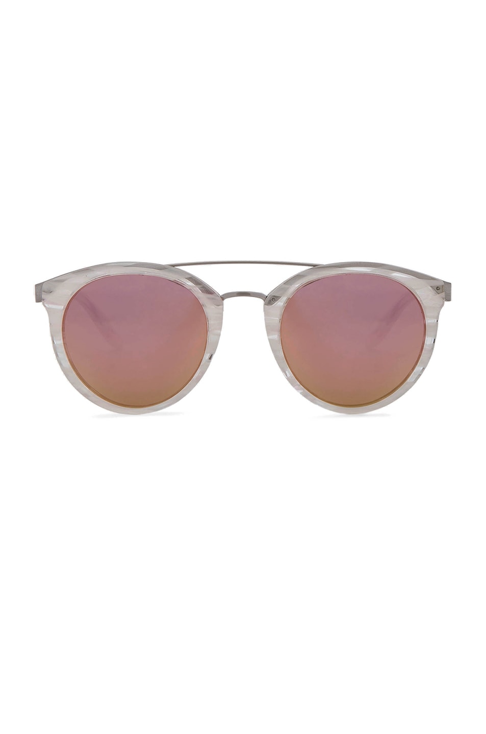 Image 1 of Barton Perreira for FWRD Dalziel Sunglasses in Ivory Pearl & Lilac