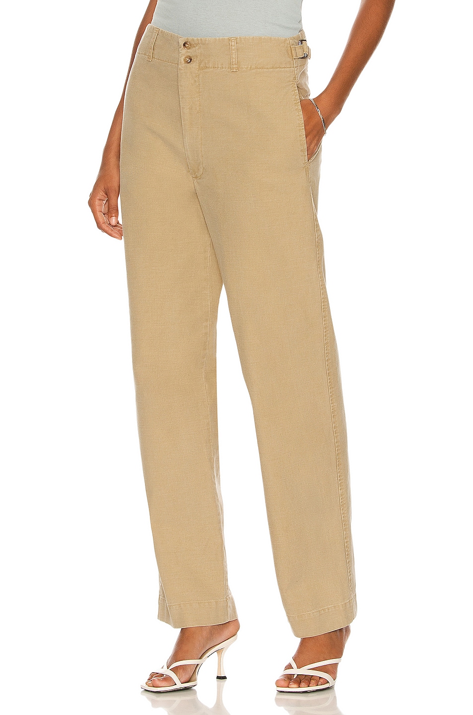 Image 1 of Bassike Brushed Cotton Utility Pant in Tan