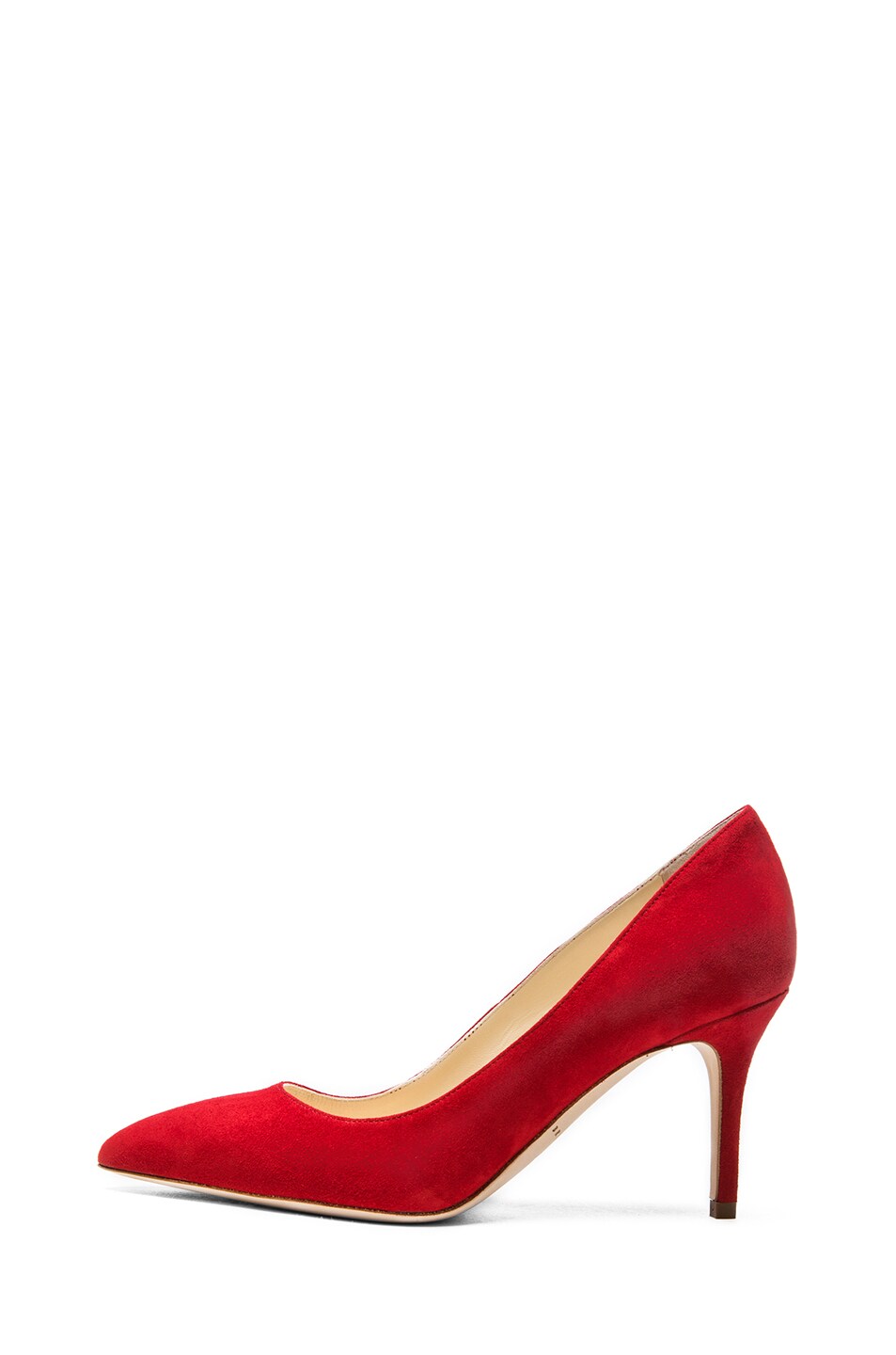 Image 1 of Brian Atwood Cassandra Suede Pumps in Red Suede