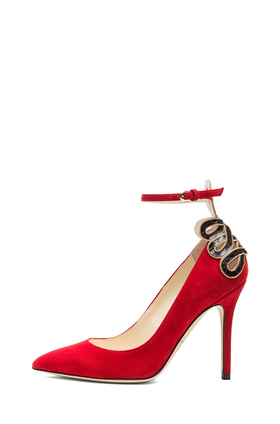 Image 1 of Brian Atwood Sybil Suede Pumps in Red