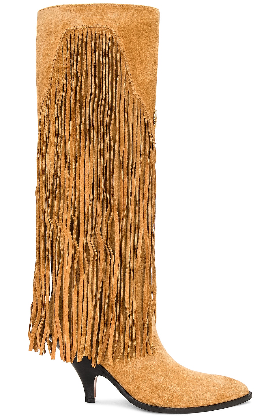 Lilac Fringe Boot in Tan