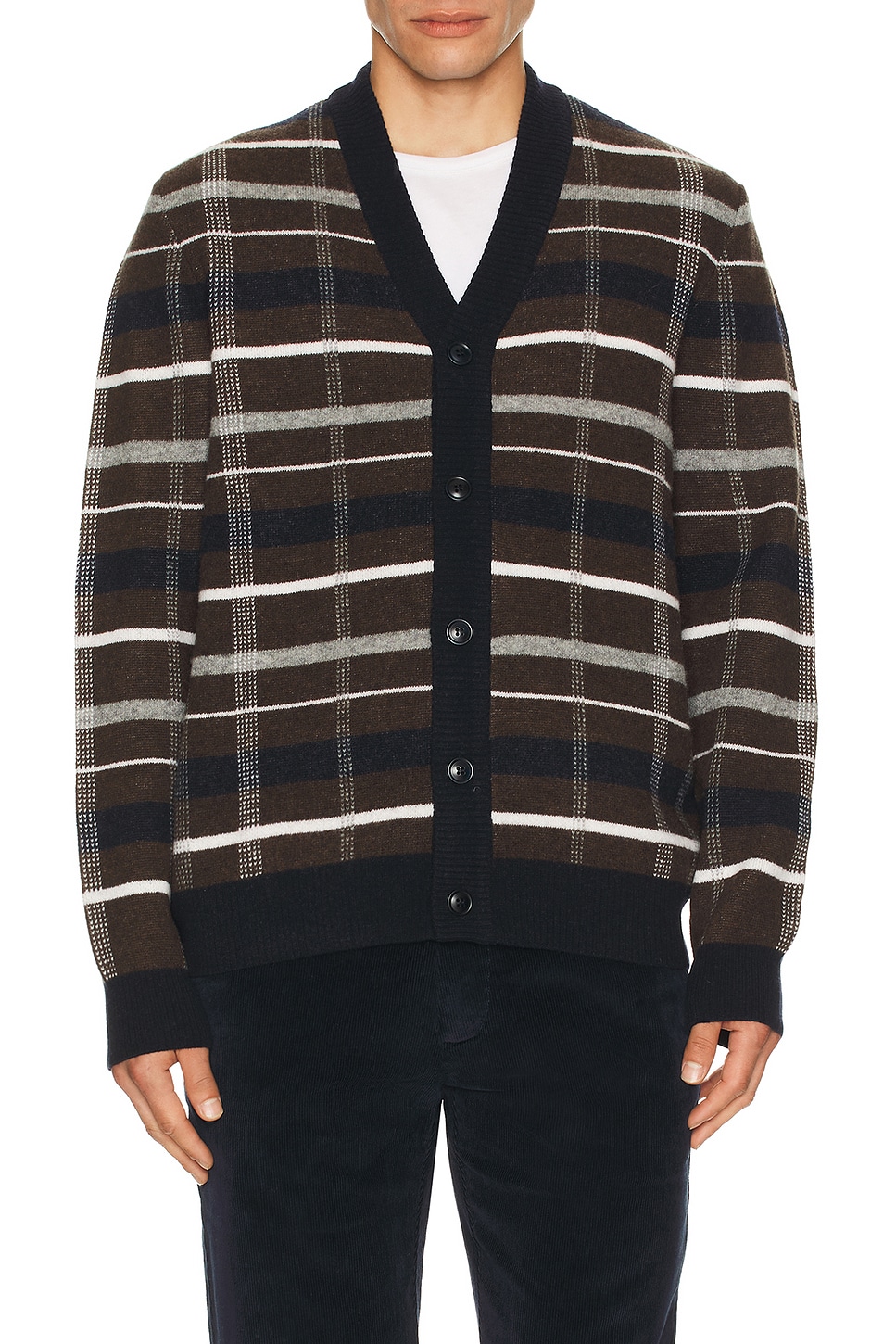 Image 1 of Barbour Kane Knitted Cardigan in Dark Oak