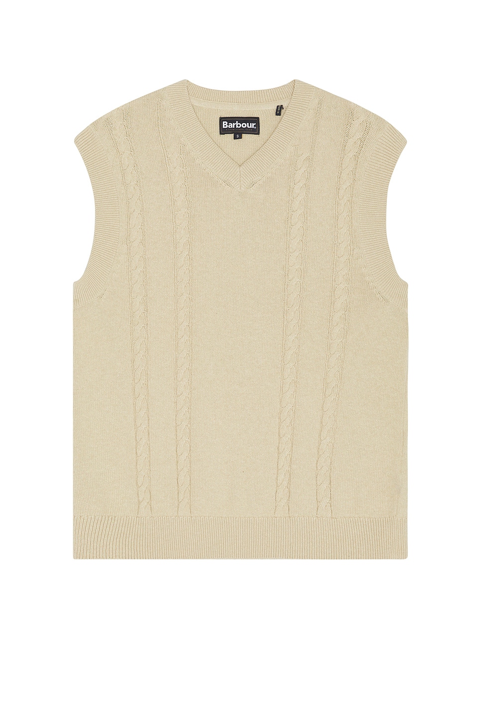 Image 1 of Barbour Navar Knitted Vest in Washed Stone