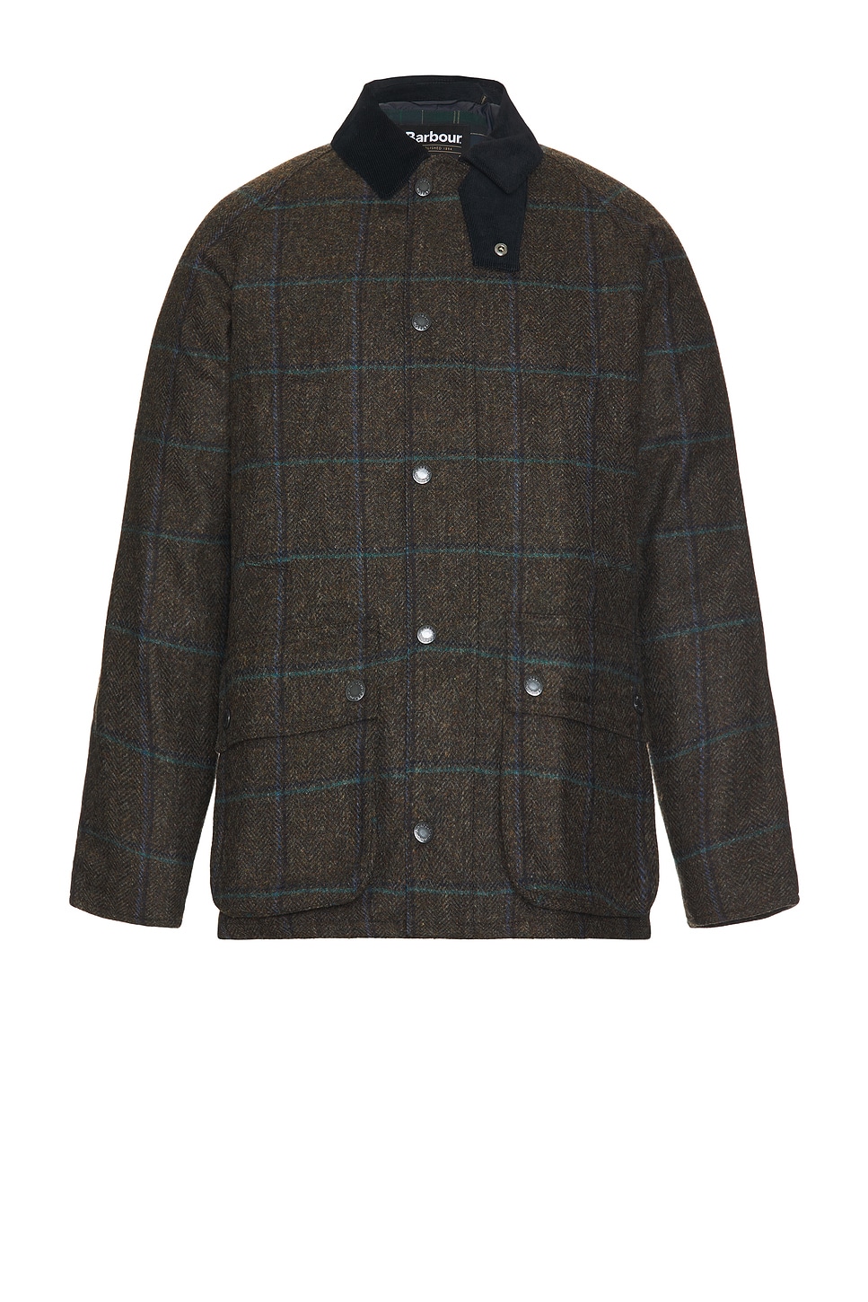 Bedale Check Wool Jacket in Brown