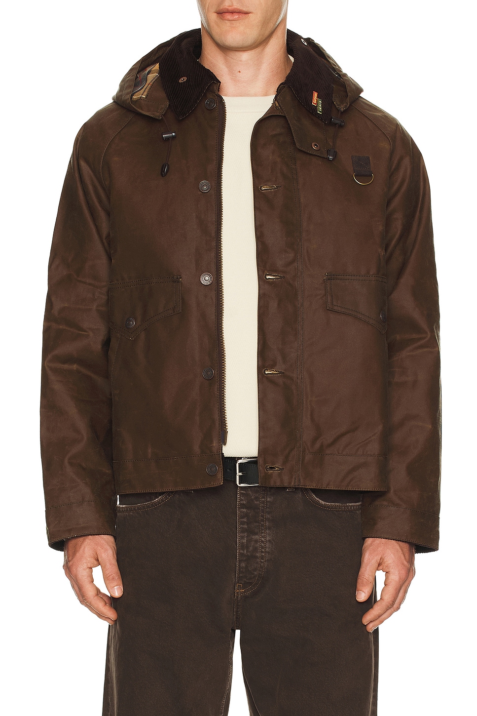 Image 1 of Barbour x Levi's Spey Wax Jacket in Tan