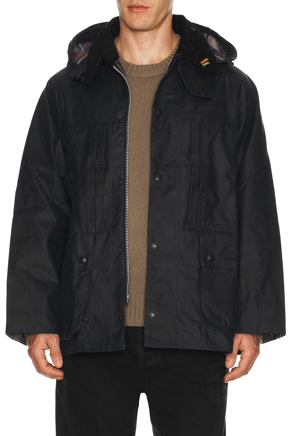 Image 1 of Barbour x Levi's Bedale Wax Jacket in Royal Navy