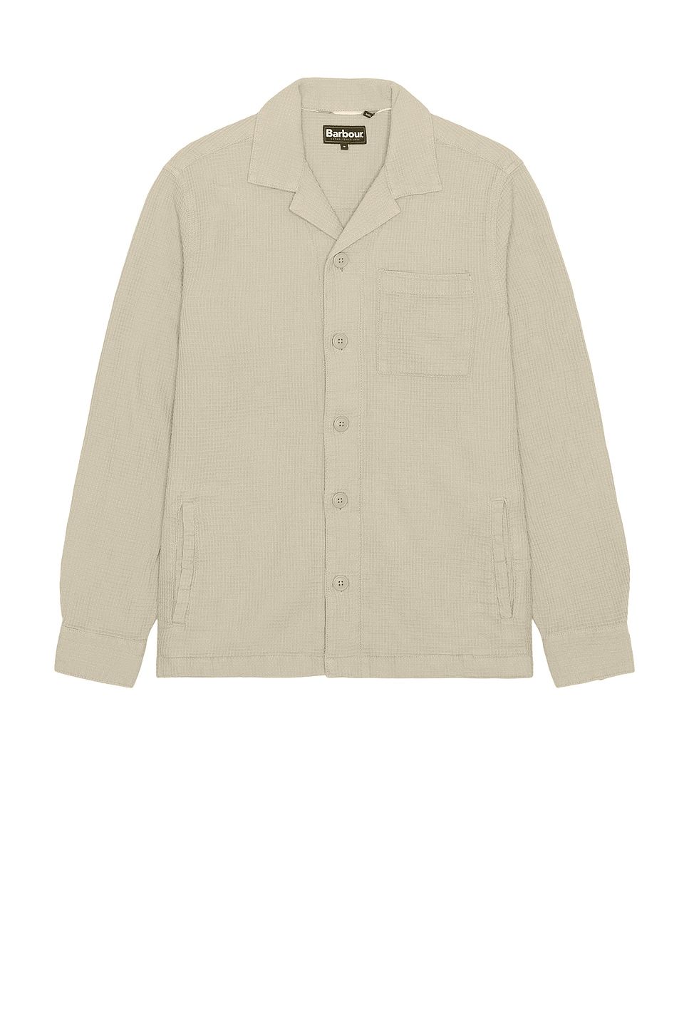 Image 1 of Barbour Sandwood Waffle Overshirt in Concrete