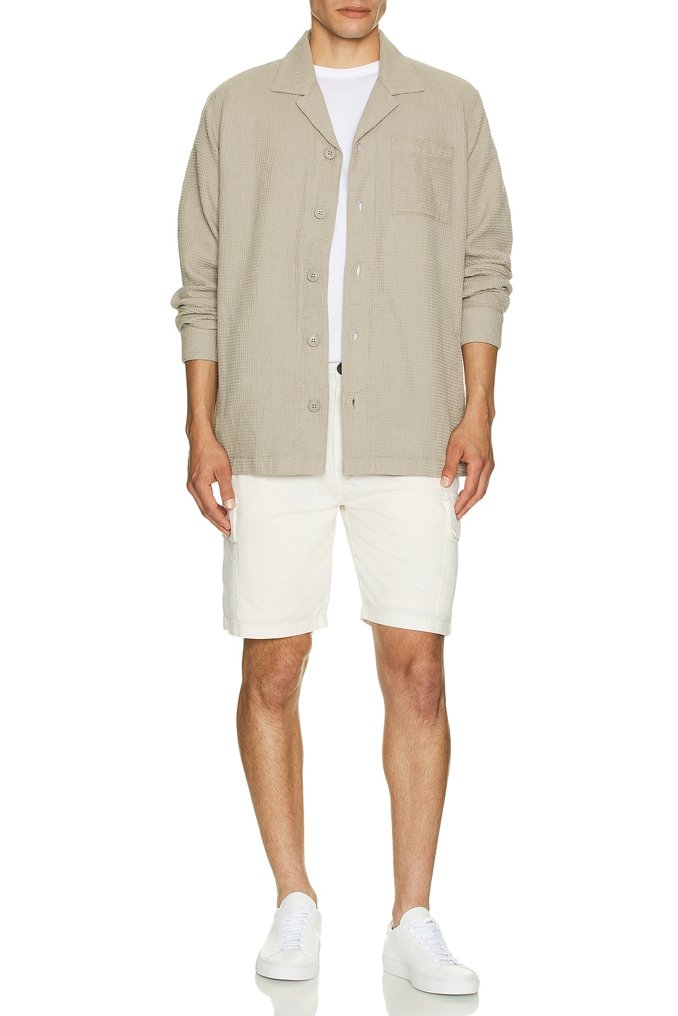 Image 1 of Barbour Sandwood Waffle Overshirt in Concrete