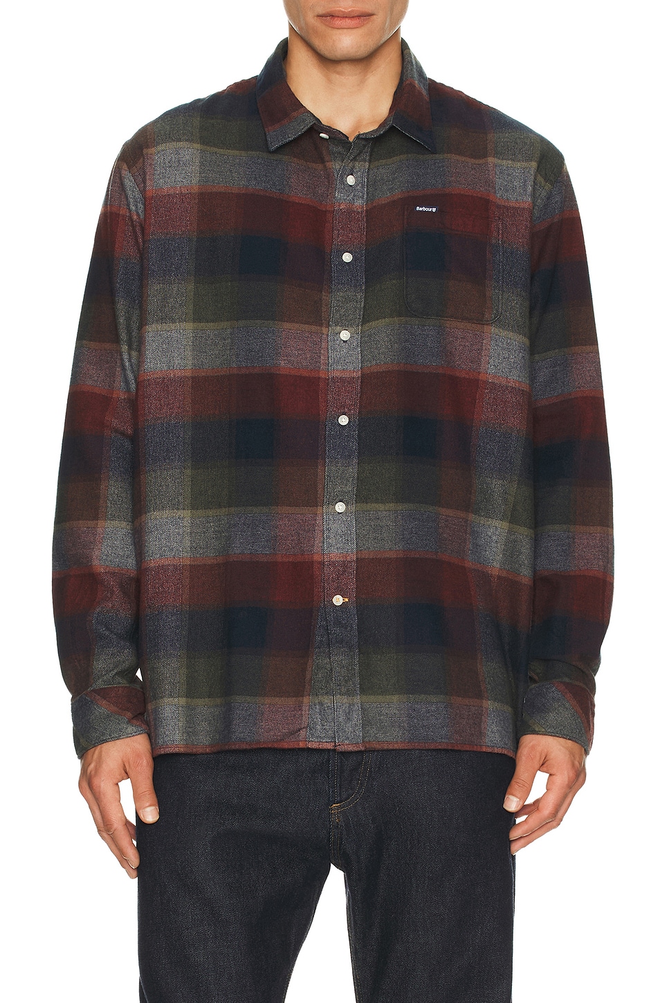 Image 1 of Barbour Copswell Relaxed Checked Shirt in Navy