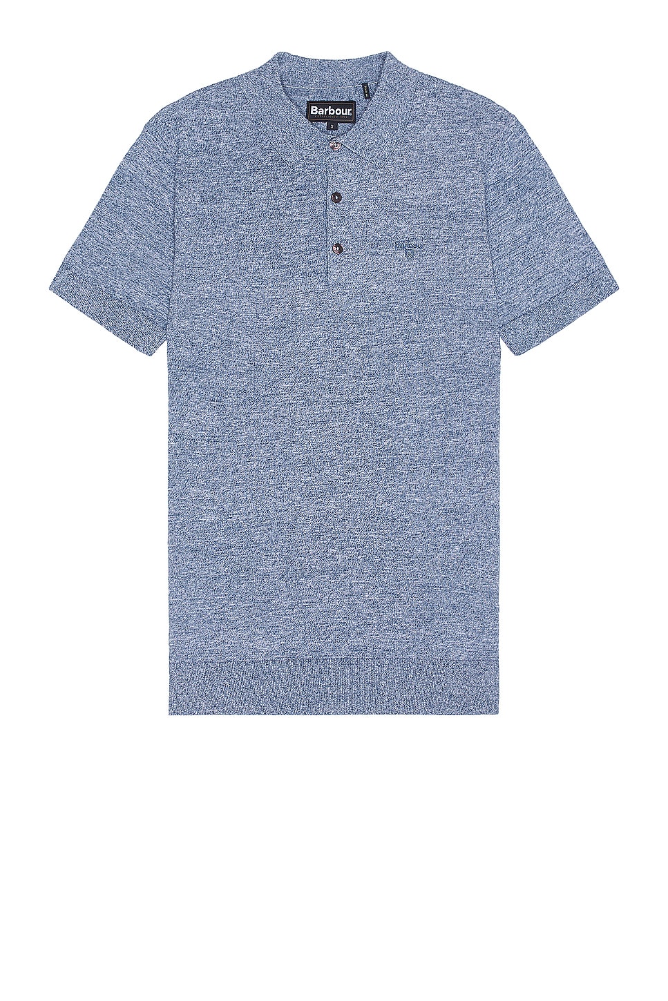 Image 1 of Barbour Buston Knit Polo in Chambray