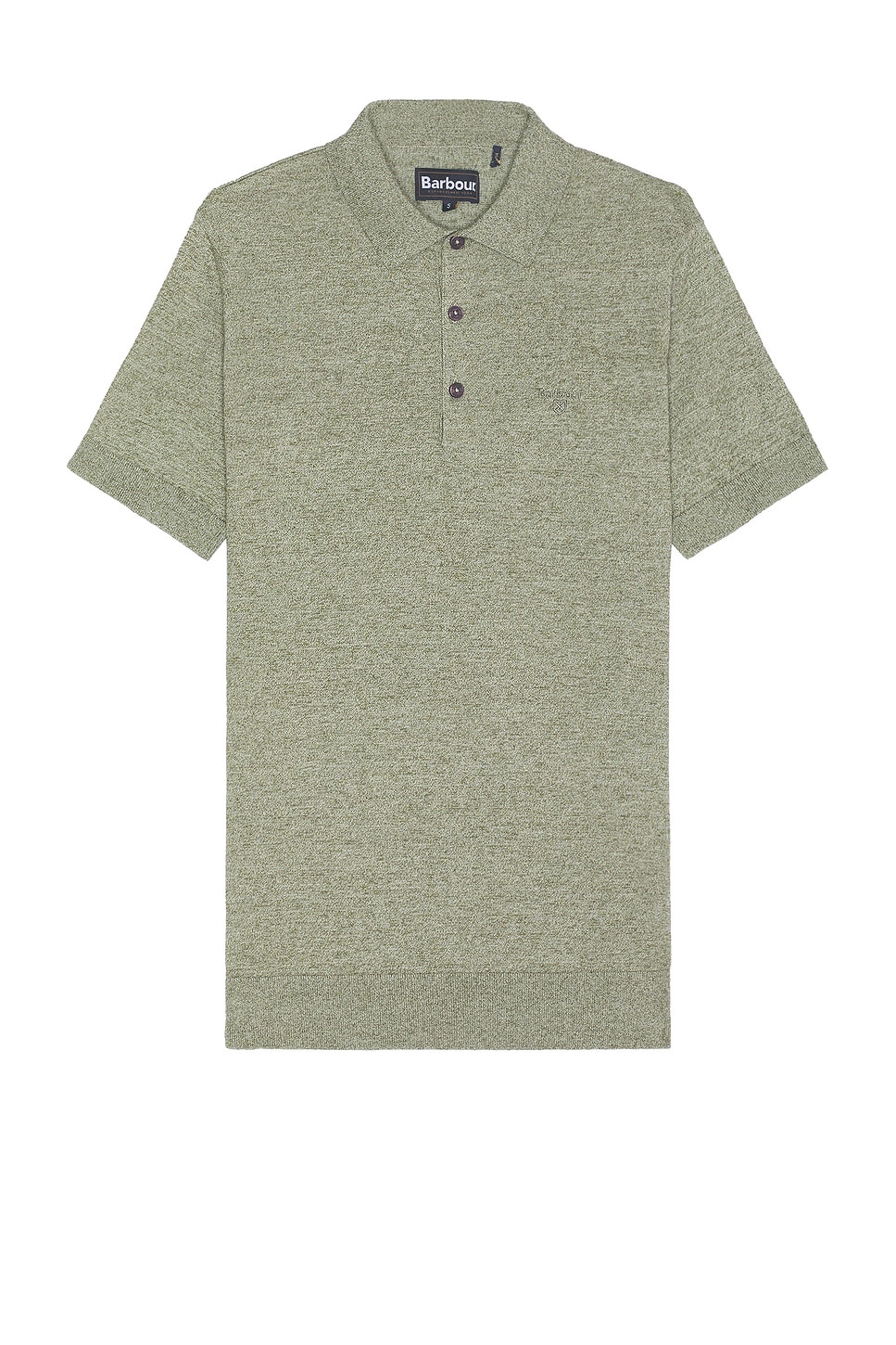 Image 1 of Barbour Buston Knit Polo in Dusty Green