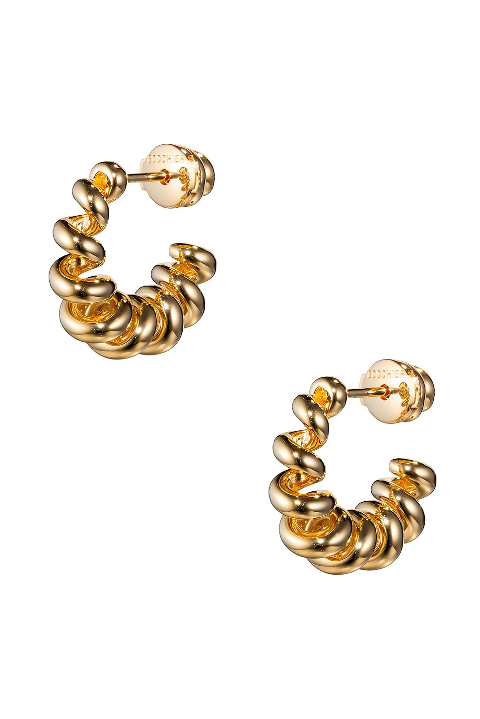 Slinkee Hoop Earrings in Metallic Gold