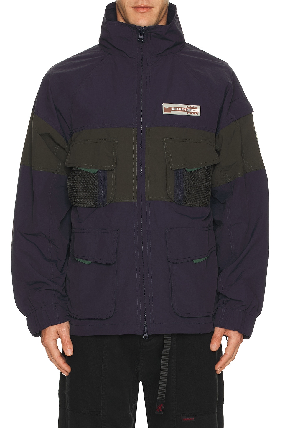 Image 1 of Brain Dead Paneled Snow Jacket in Navy