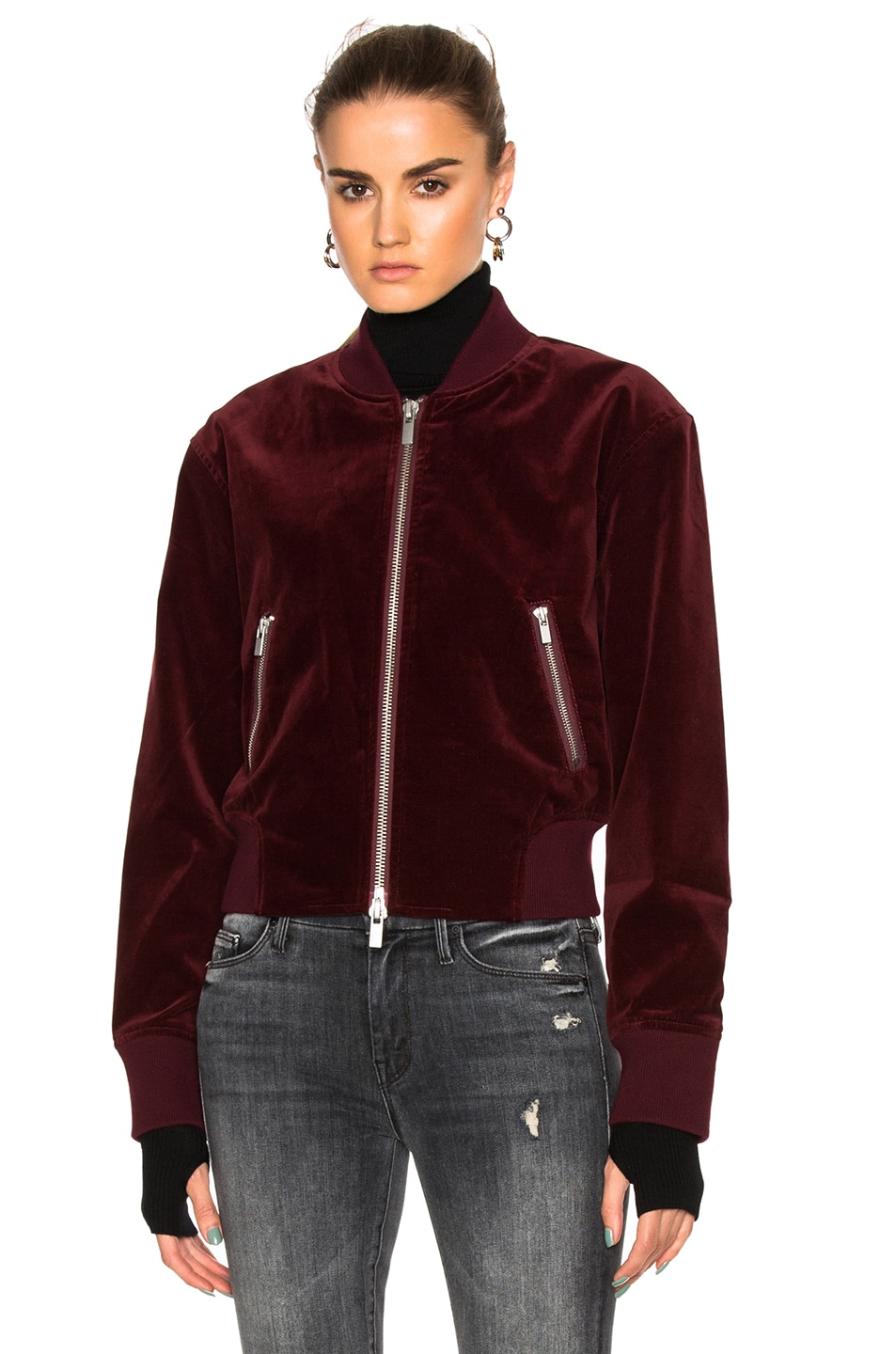 Blk Dnm Jacket 26 In Burdy Fwrd Image 2 Of Blk Dnm Jacket 26 In Burdy