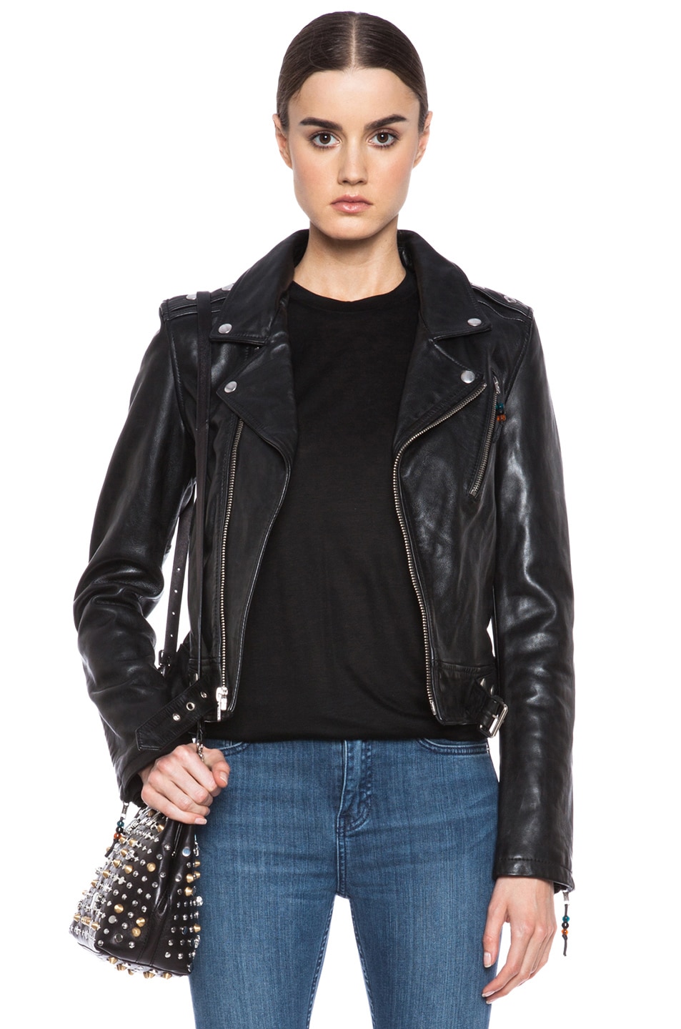 Image 1 of BLK DNM Iconic Leather Jacket 1 in Black