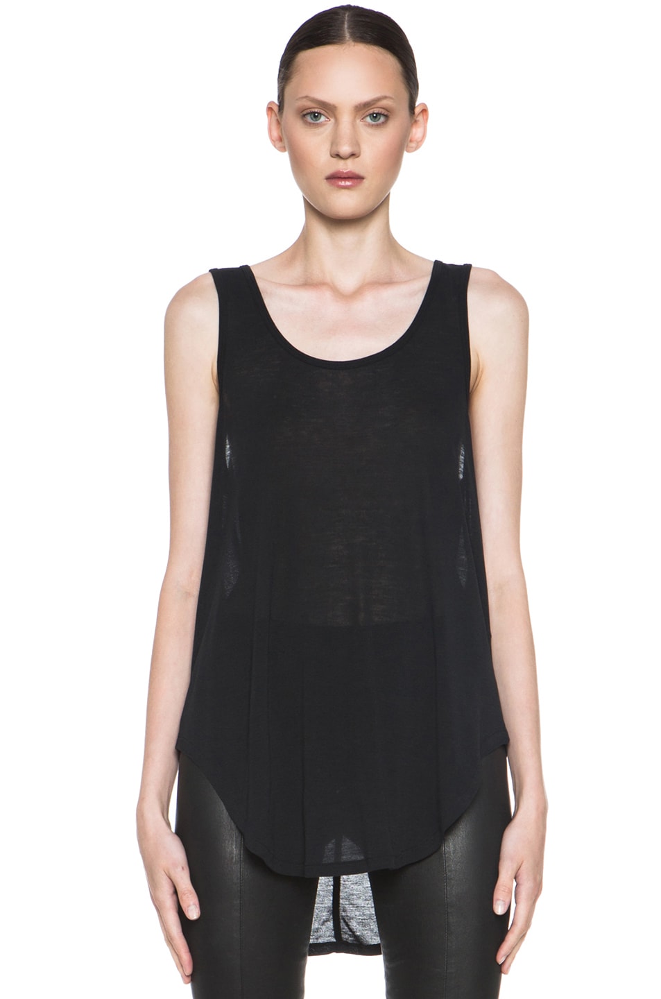 Image 1 of BLK DNM Loose Fit Viscose Tank in Black