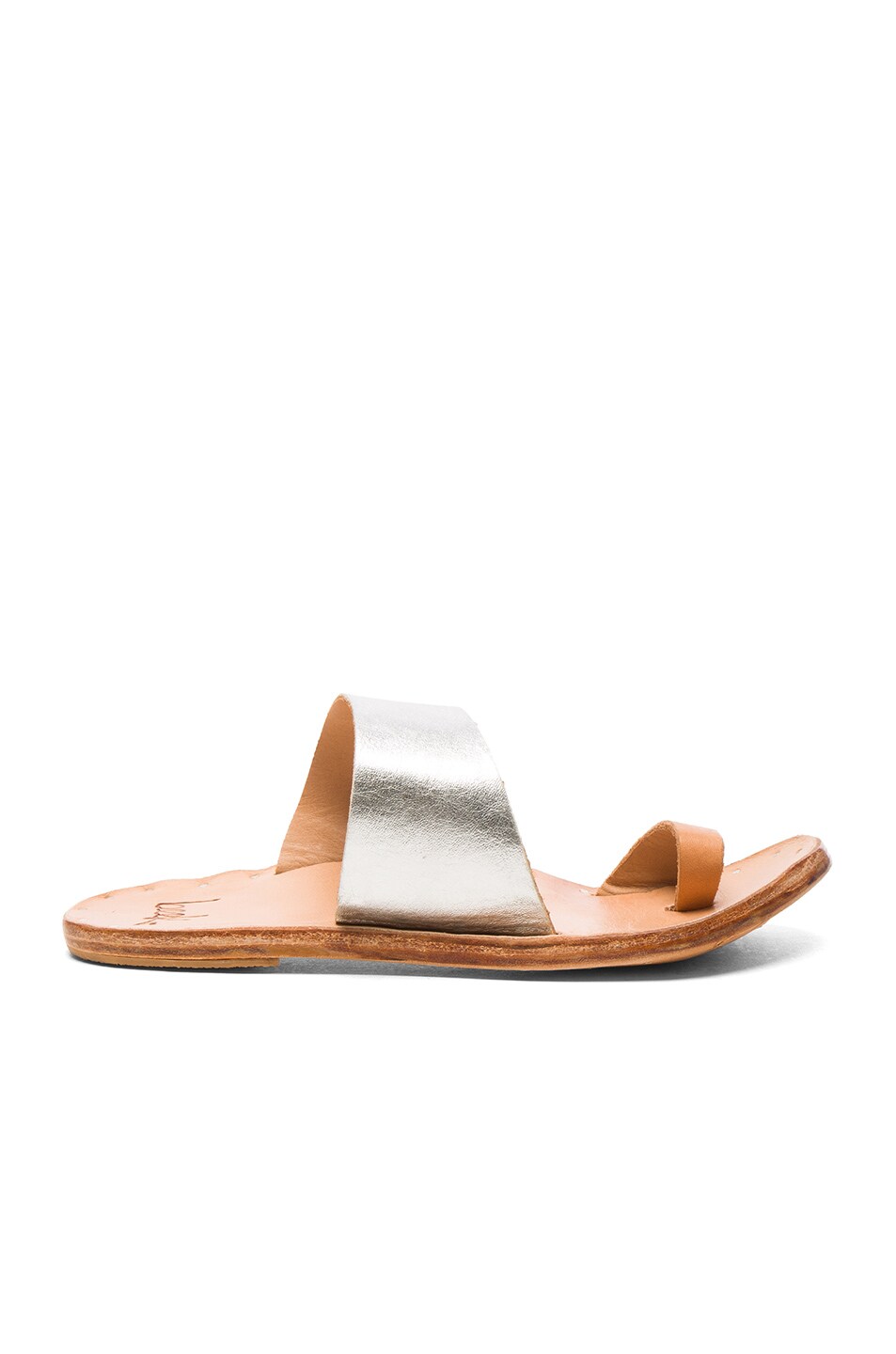 Image 1 of Beek Leather Finch Sandals in Silver & Natural