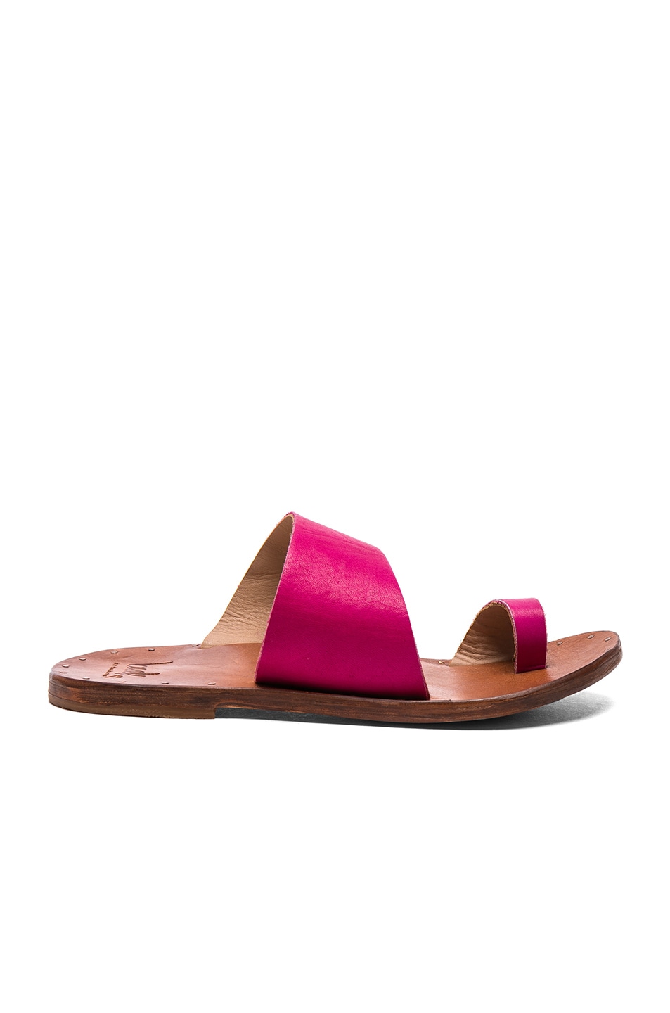 Image 1 of Beek Leather Finch Sandals in Fuchsia & Tan