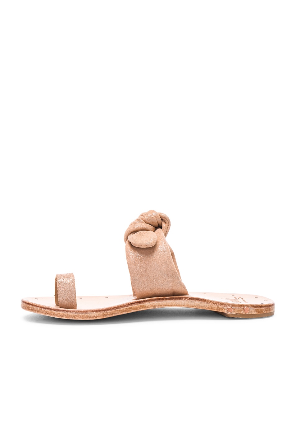 Beek Lory Sandal in Metallic Apricot & Tan | FWRD